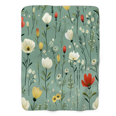 Dainty Blossoms - 1 Piece Premium Blanket