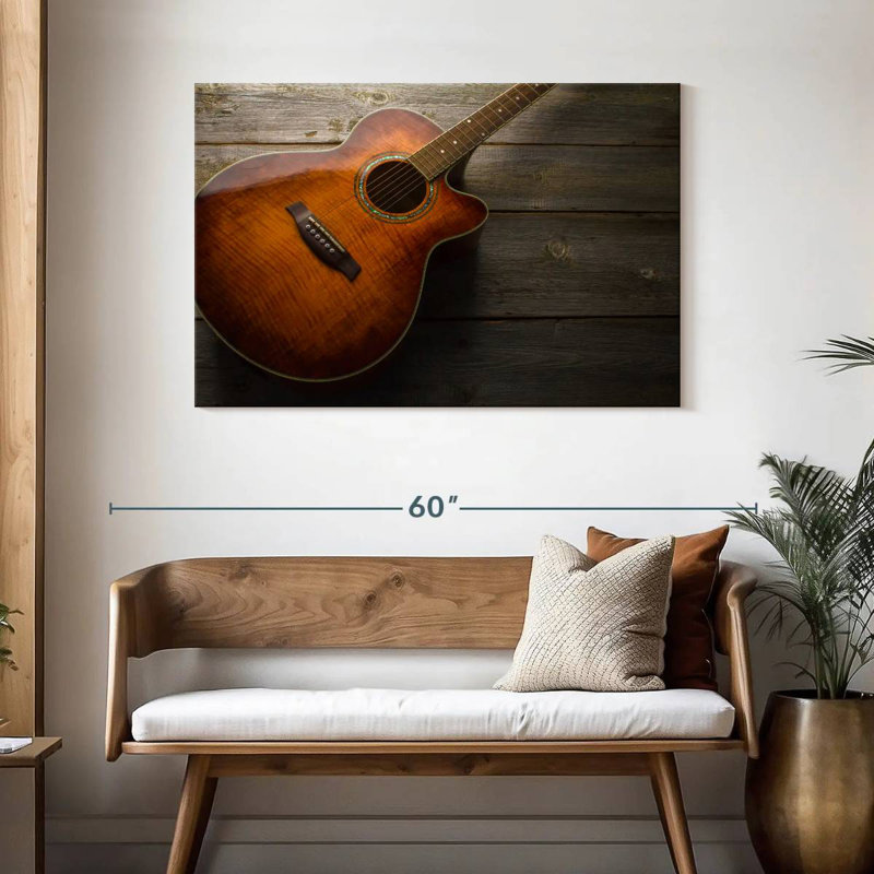 Abarca Rustic Acoustic Guitar, 30" H x 45" W