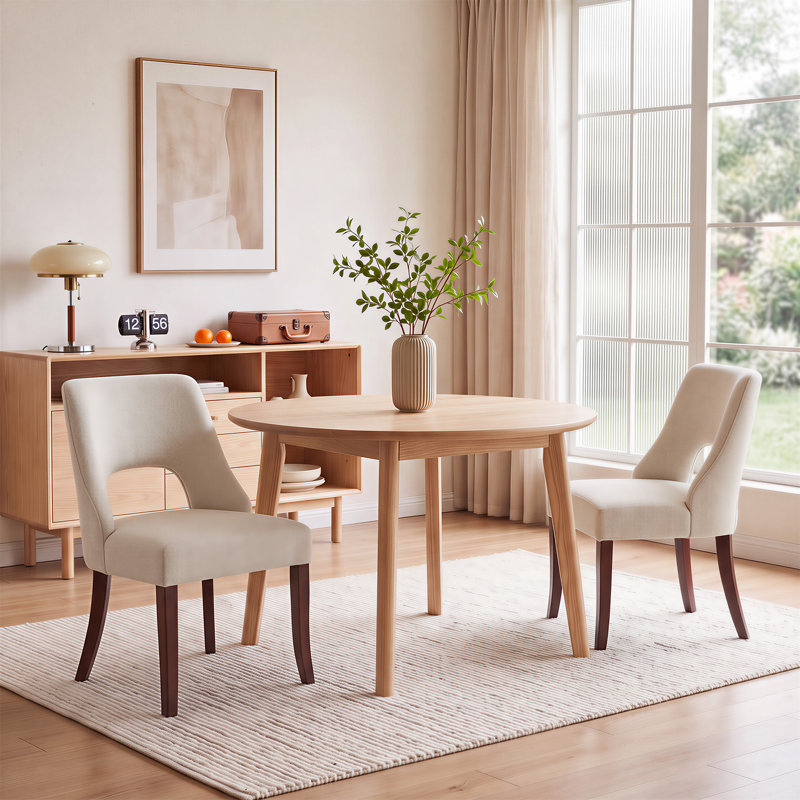Chaise de salle à manger rembourrée Arlene, Gris clair