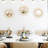 3 Pack Metal Mirrors For Wall Sunburst Wall Mirrors Home Décor Decorative Hanging Wall Art For Living Room Bedroom Entryway (Gold, Sunburst)