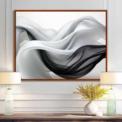 Liquid Streams Monochrome - Waves Wall Art