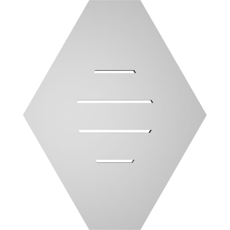 Évent horizontal fonctionnel à pignon en uréthane à surface horizontale Signature, H 20 po x l 16 po x P 1 po