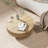 Fynlee Pedestal Round Coffee Table, Handcrafted Solid Wood Fluted Design-664250116-667217076