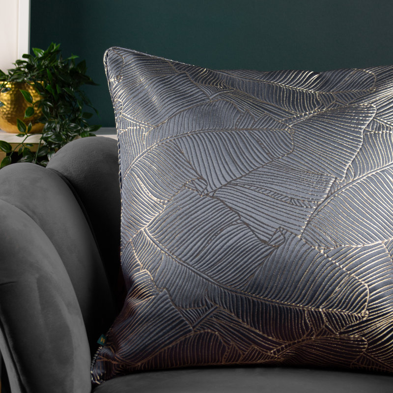 Seeneytown Seymour Geometric Square Throw Cushion, Storm Blue