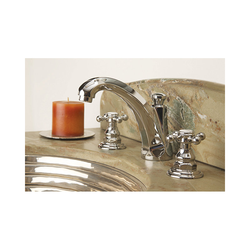 Astor Widespread Bathroom Faucet with Drain Assembly, Matte White