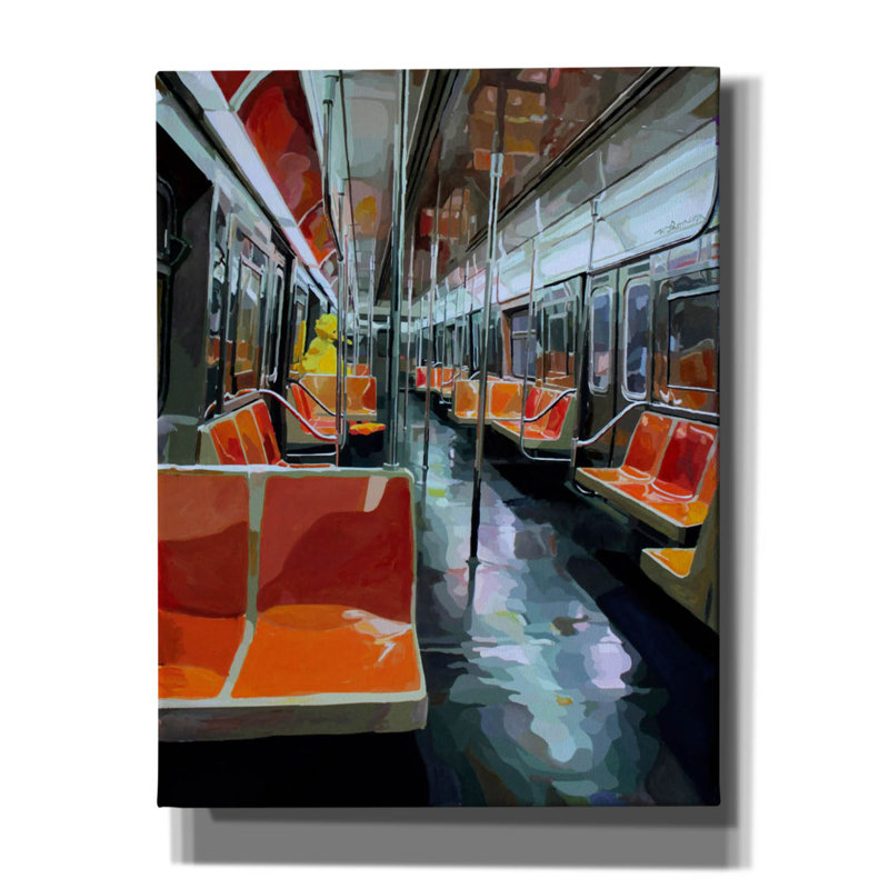 Art mural épique «The Commuter» par Keith Thomson, H 34 po x l 26 po