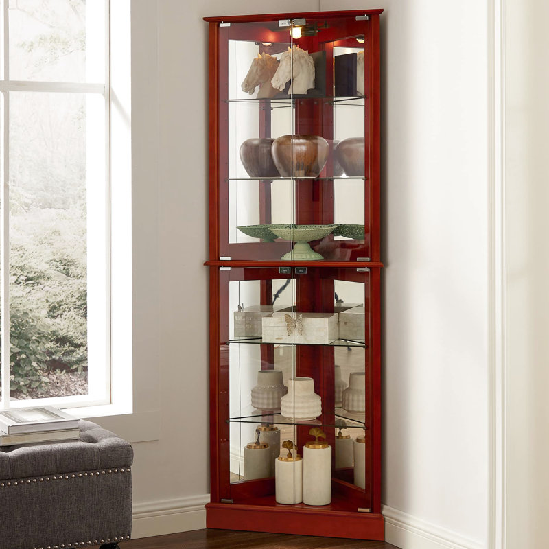 Armoire de coin en miroir avec miroir