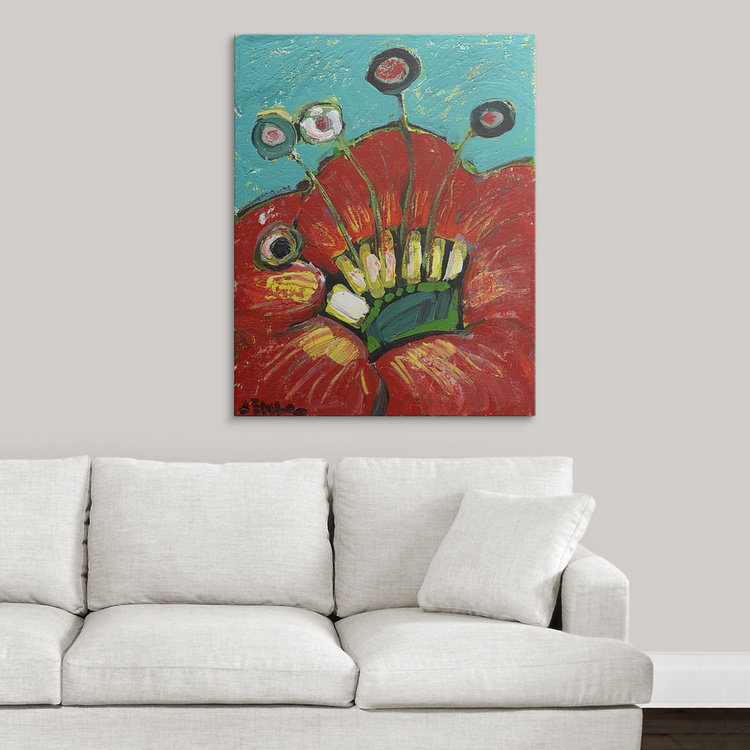 Nolani Hibiscus Dream '- reproduction d'art, H 48 po x l 38 po x P 1,5 po, Toile