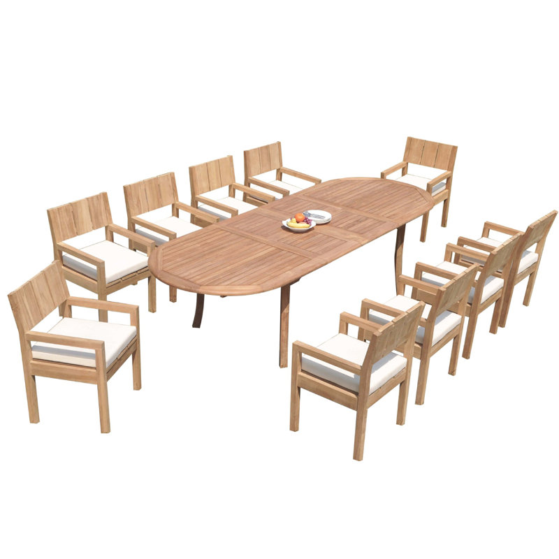 Ensemble de salle à manger Rashad, H 30,5 po x L 117 po x l 40 po, 8