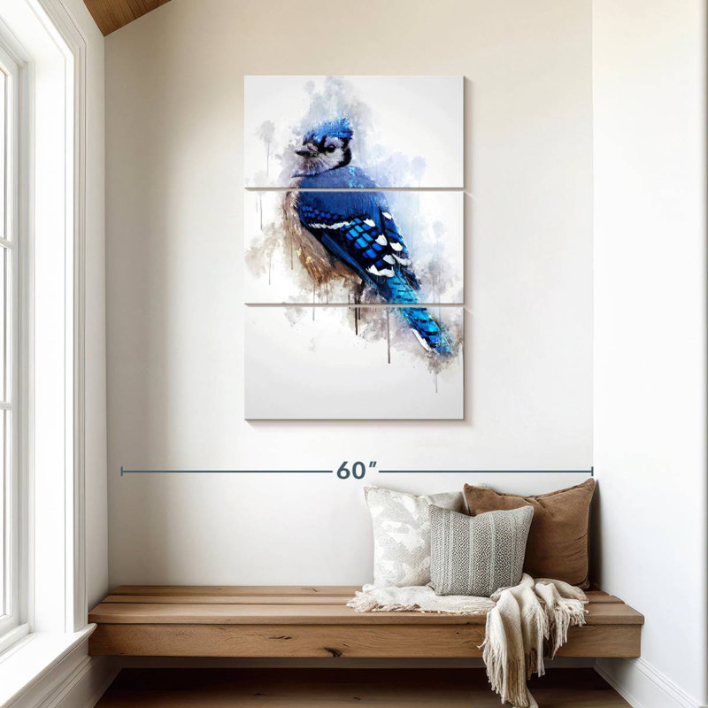 Brampt Blue Jay Bird, 45" H x 28" W