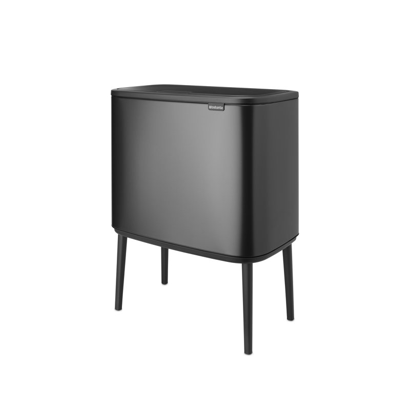 Brabantia Bo Touch Top Trash Can, 9.5 Gallon (36 Liter), Confident Gray