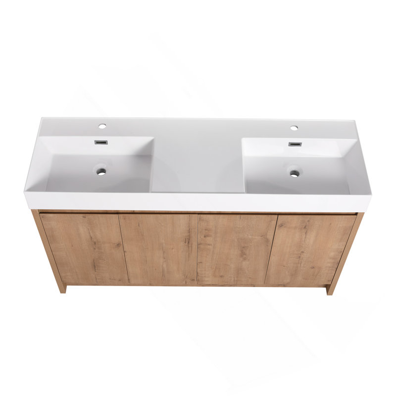 Lavabo de salle de bain en résine 60 pouces