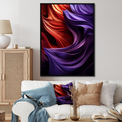 Mauve majestueux abstrait vagues I - abstrait spirales murales_106109