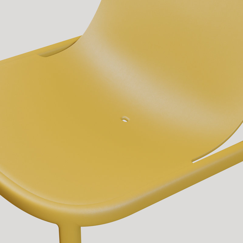 Decade Outdoor Lounge Chair, Mustard
