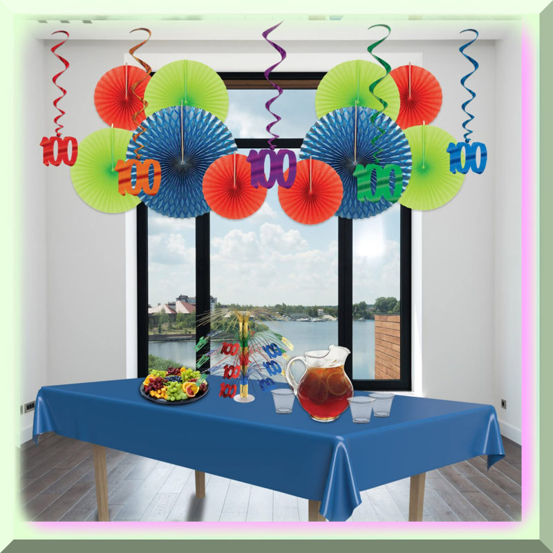 Retro 70s Party Kit 118 PCs Decorations Balloons