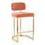 Contemporary Glam Bar Stool Set with Fixed Counter Height-129454174