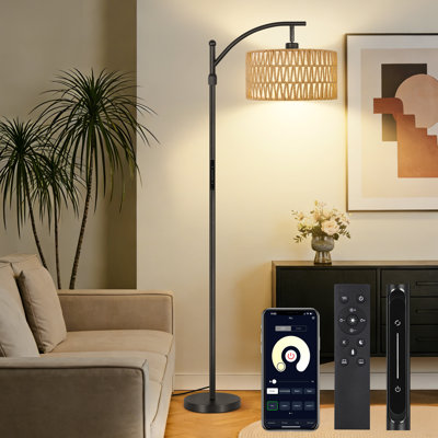 185cm Black LED Traditional Floor Lamp