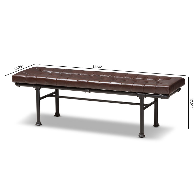 Banc rembourré Harrison, Brun