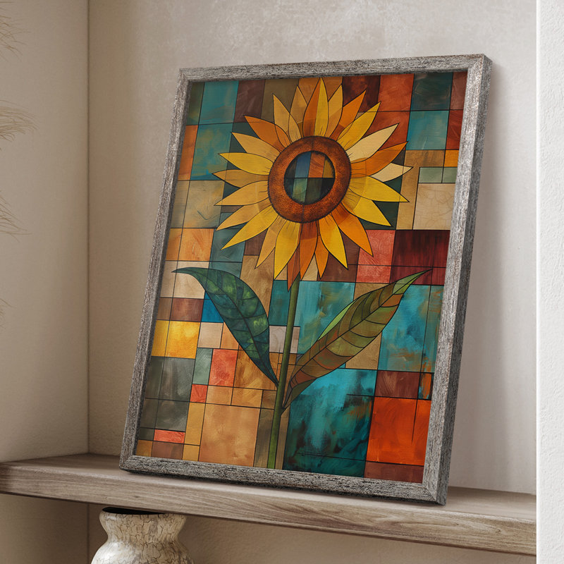Reproduction encadrée FLORAL Series CDXC III - bois massif, H 15 po x l 12 po