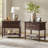 Hicks 28.4"W Solid Wood 1-Drawer Nightstand with Built-In Outlets and USB Ports Set of 2-1965680231