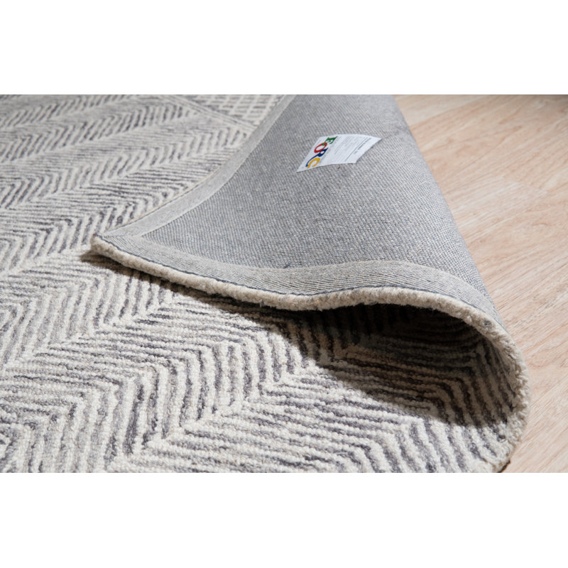 Tapis beige contemporain / multicolore en laine touffeté à la main Sophie Celia