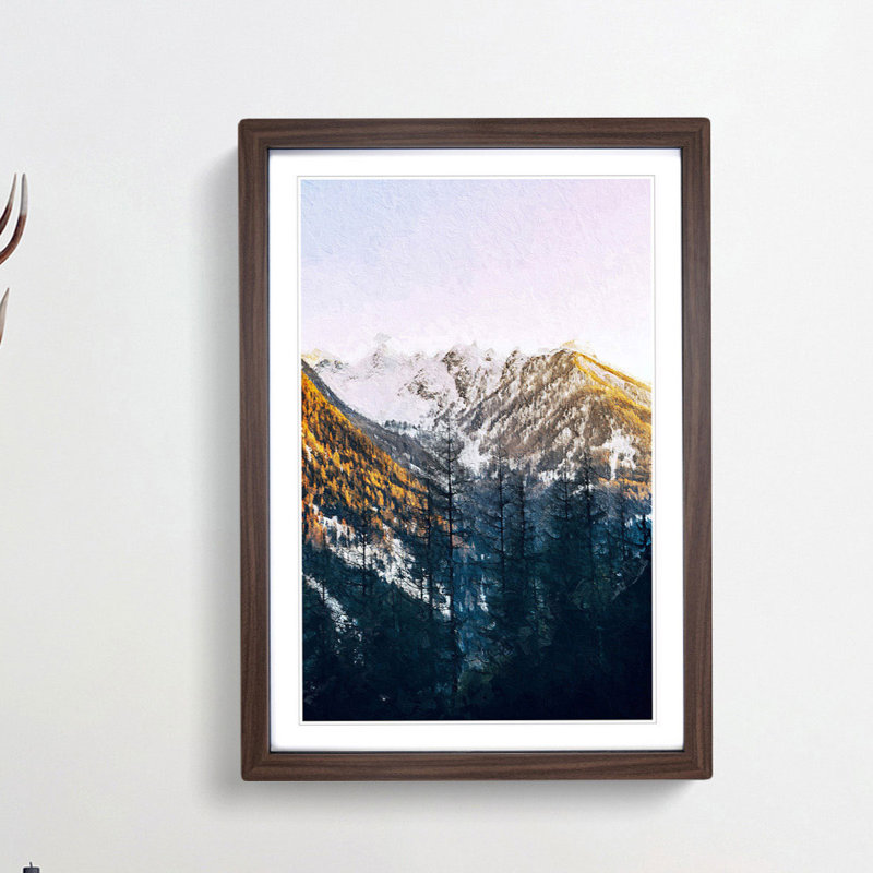 Tall Trees - Picture Frame Painting Print, 48cm H x 36cm W x 2cm D, Walnut Framed