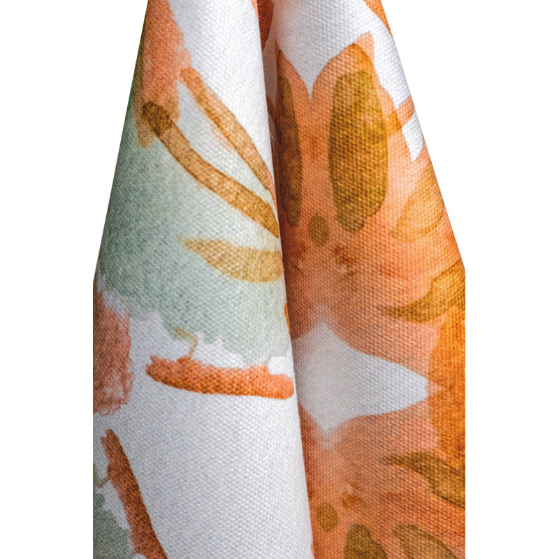 Wildflowers I Large Repeat Luxury Throw Pillow, Orange Floral, 22"H x 22"W