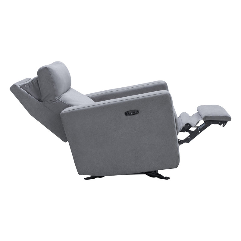 Nurture& The Glider Premium Power Recliner Nursery Glider Chair with Adjustable Head Support, Gray