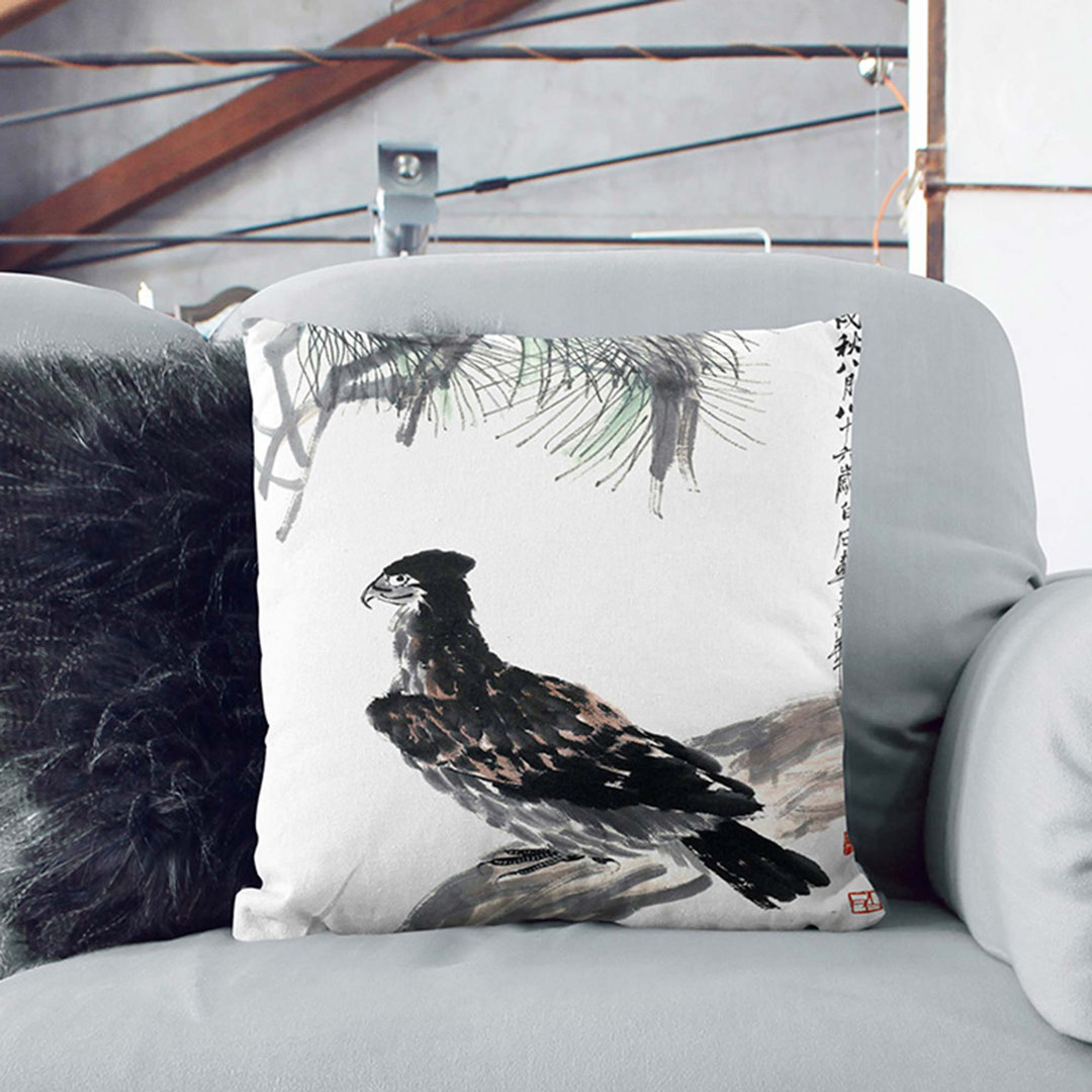 Eagle by Zha Shibiao Cushion with Filling