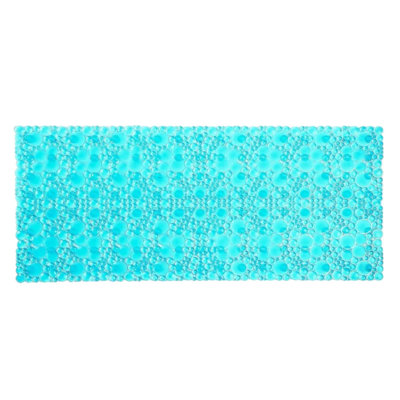 Tapis de douche extra long antidérapant pour cailloux avec ventouses