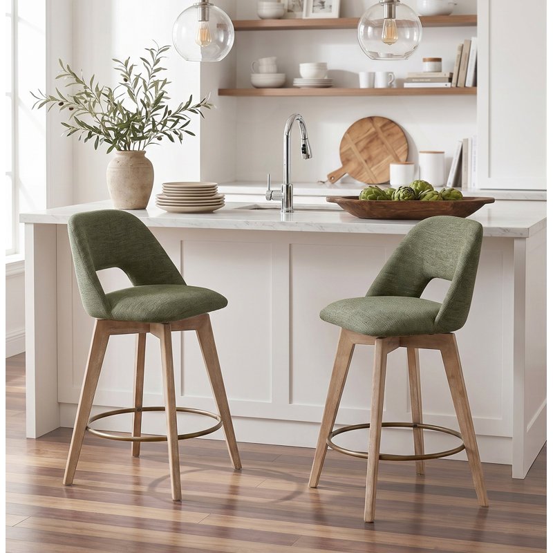 Tabouret de comptoir pivotant 26,8 po Wylee, Vert
