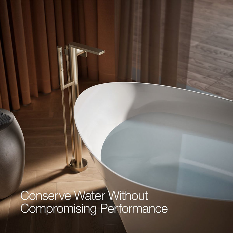Composed Freestanding Bath Faucet, Vibrant Brushed Bronze