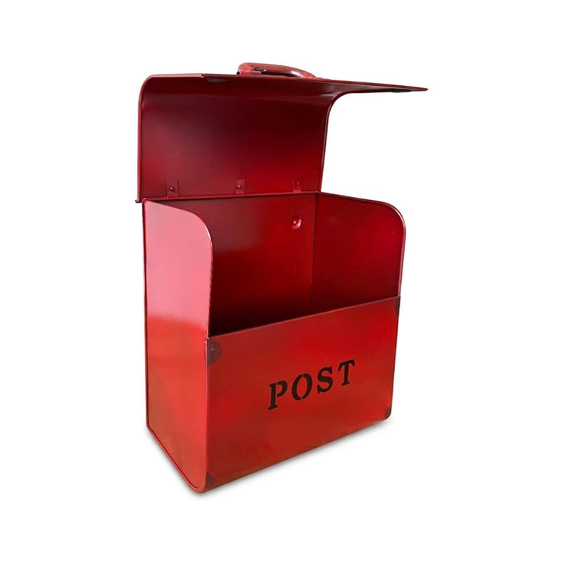CJ Aluminum Wall Mounted Mailbox, Rustic Red