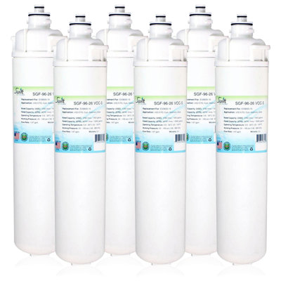 Swift Green Filters SGF-96-26 VOC-S Compatible Commercial Water Filter Replacement Cartridge for 4FC-LS, 4H, 4CB5-S, EV9693-16, EV9611-00, EV9610-00, EV9612-11 -6 pack.