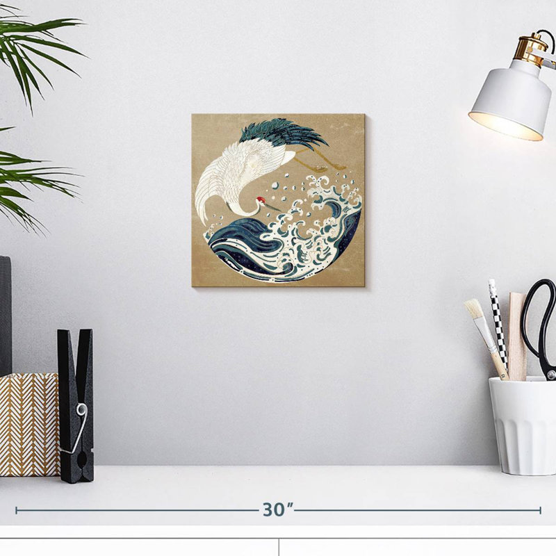 Brampt Crane And Wave Yin Yang