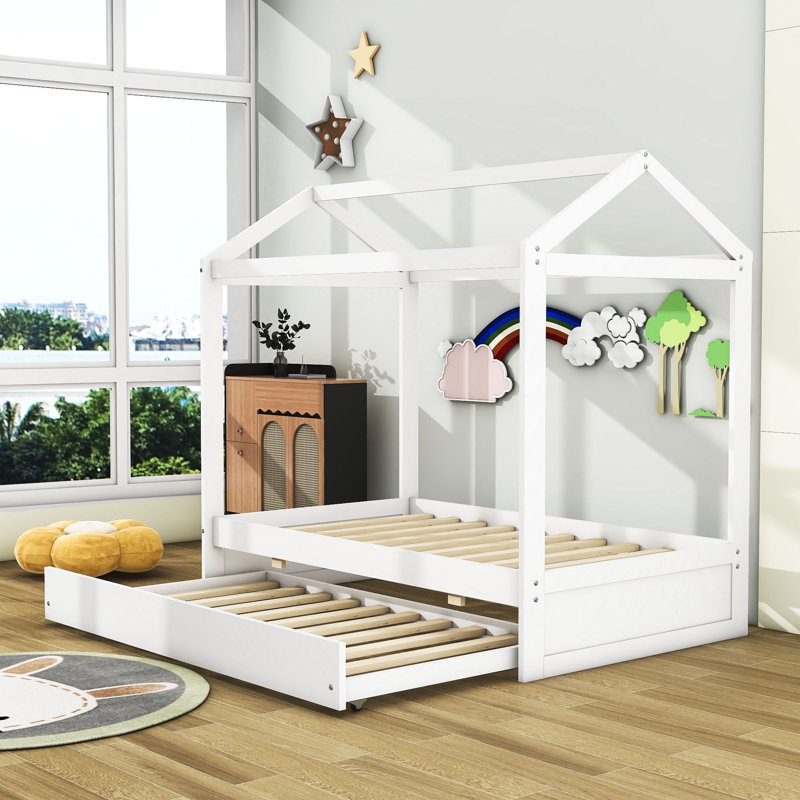 Lit gigogne en bois Stanaford, Simple