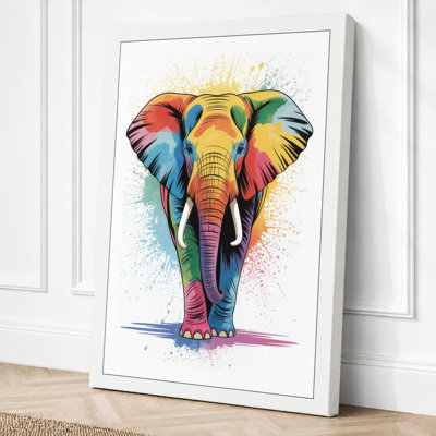 Rainbow Elephant Modern - Print