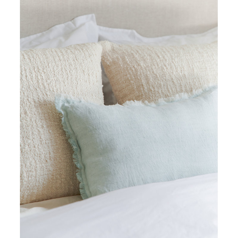 Cozy Cotton White Boucle 26x26 Throw Pillow