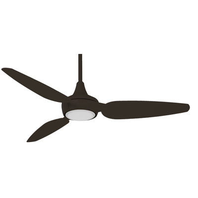 60" 3 - Blade Outdoor LED Smart Standard Ceiling Fan with Remote Control and Light Kit Included