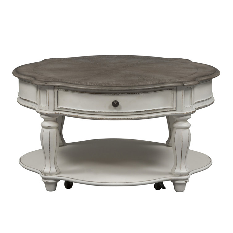 Branca Round Cocktail Table w/ Casters