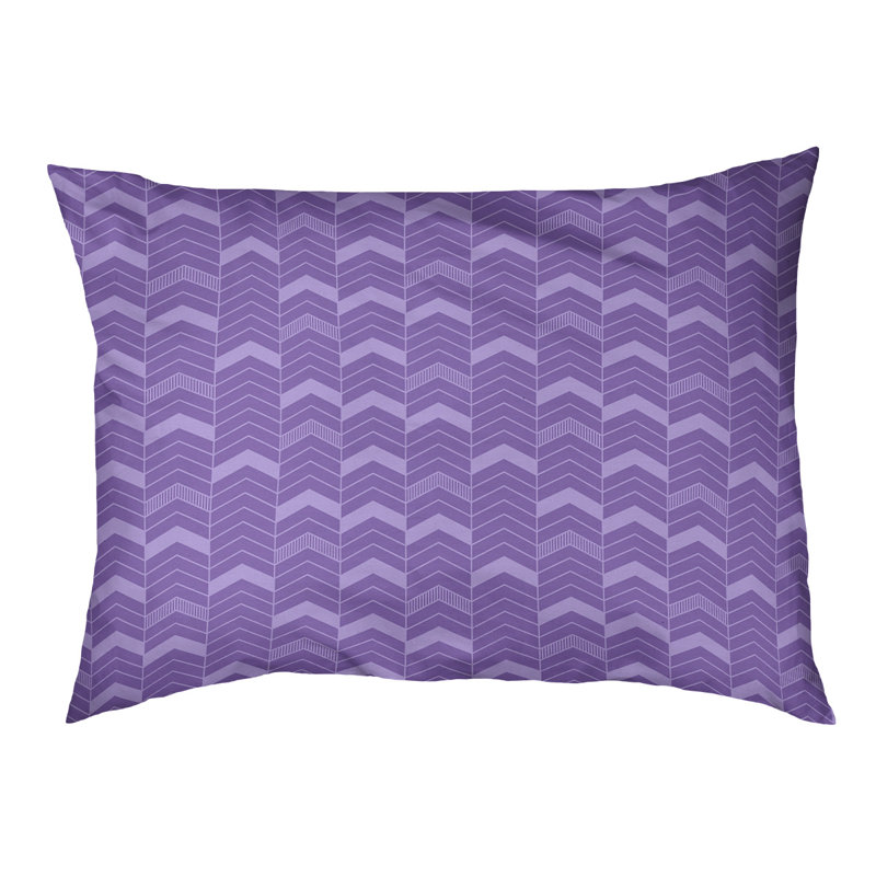 Coussin de concepteur lineed Chelan, Moyen (L 40 po x l 30 po), Mauve
