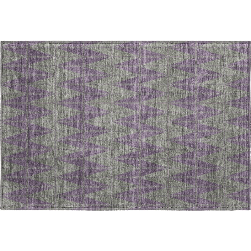 Tapis de qualité supérieure lavable à la machine Mayfield AMF2415, Prune, 1 pi 8 po x 2 pi 6 po