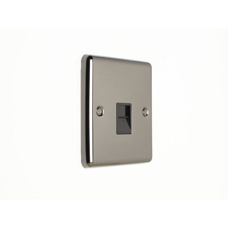 1 Gang Master Telephone Enhance Range Black Trim Wall Mounted Socket