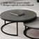 Carbon Steel Nesting Coffee Tables Set - Round Extendable Design with Durable Panel for Living Rooms