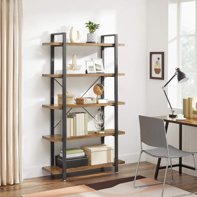 Danna 177.5cm H x 105cm W Steel Standard Bookcase