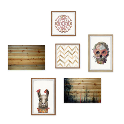 Hexaptych charme de bois Aletta