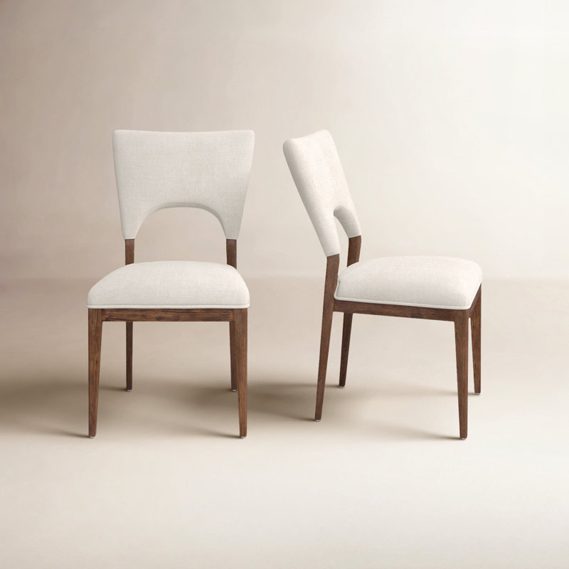 Mitchel Upholstered Dining Chair, Brown, White