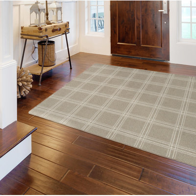 Tapis en jute à carreaux Imagine Pane