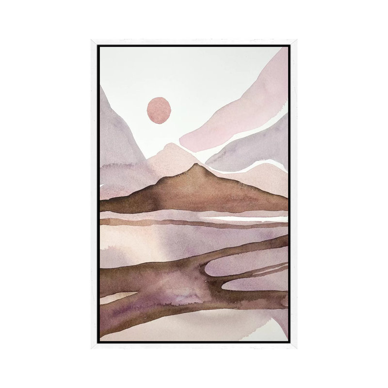 Hot Desert Day by Luisa Millicent - Painting on Canvas, 66.04 cm H x 45.72 cm W, White Framed