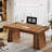 55" Modern Executive Desk, Wooden Office Computer Desk Conference Table with Double Pedestal for Home Office-1047338364